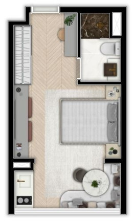 Imagem Imóvel com 1 Quarto à Venda, 22 m² em Alto Da Boa Vista - São Paulo