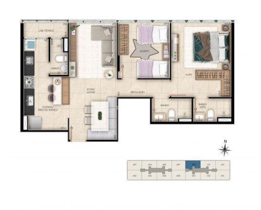 Imagem Apartamento com 2 Quartos à Venda, 100 m² em Noroeste - Brasilia