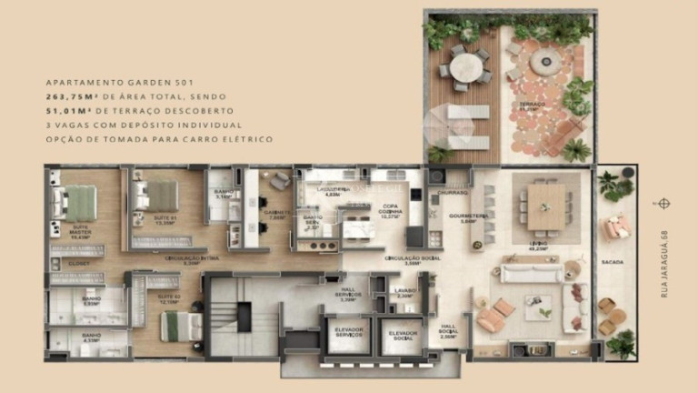 Imagem Imóvel com 3 Quartos à Venda, 263 m² em Bela Vista - Porto Alegre