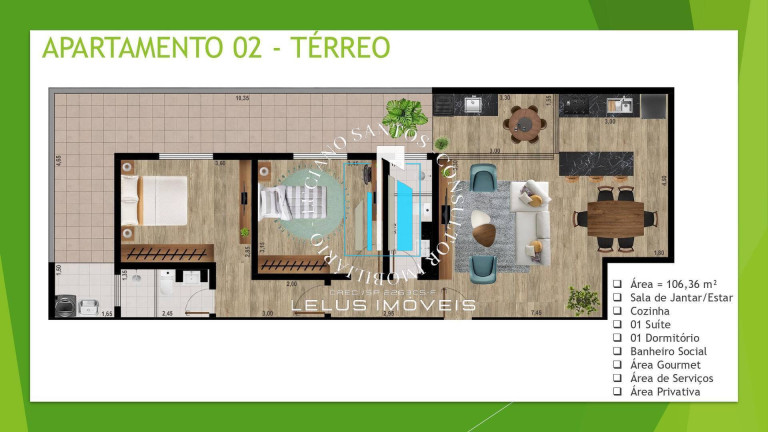 Imagem Apartamento com 2 Quartos à Venda, 106 m² em Portal Ville Azaleia - Boituva