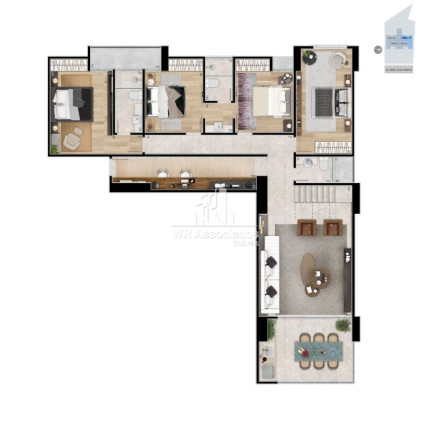 Imagem Apartamento com 3 Quartos à Venda, 136 m²