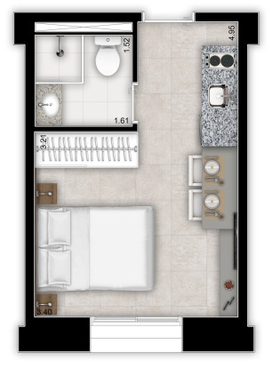 Imagem Apartamento à Venda, 35 m² em Centro - São Paulo Imagem Apartamento à Venda, 35 m² em Centro - São Paulo