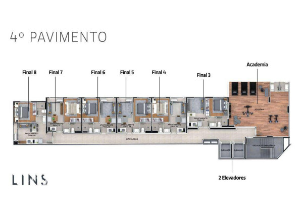 Imagem Apartamento com 1 Quarto à Venda, 24 m² em Centro - Curitiba