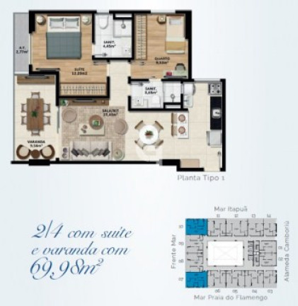 Imagem Apartamento com 2 Quartos à Venda, 70 m² em Stella Maris - Salvador