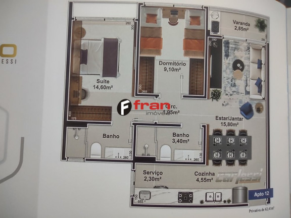 Imagem Apartamento com 2 Quartos à Venda, 63 m² em Trindade - Florianópolis