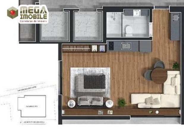 Imagem Apartamento com 1 Quarto à Venda, 44 m² em Centro - Florianópolis