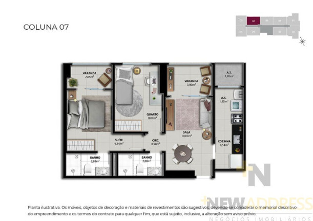 Imagem Apartamento com 2 Quartos à Venda, 58 m² em Jockey De Itaparica - Vila Velha