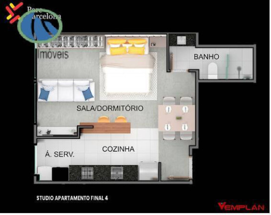 Imagem Apartamento com 1 Quarto à Venda, 38 m² em Vila São Luiz (centro) - Barueri
