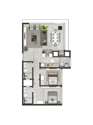 Apartamento com 2 Quartos à Venda, 80 m² em Predial - Torres