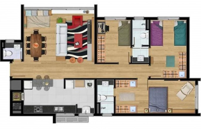 Imagem Apartamento com 1 Quarto à Venda, 53 m² em Nonoai - Porto Alegre