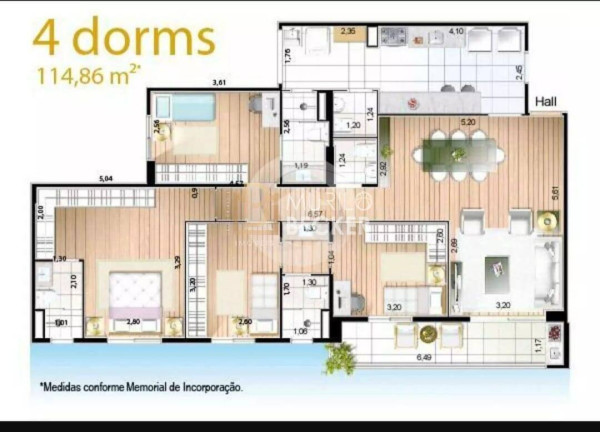 Imagem Apartamento com 4 Quartos à Venda, 114 m² em Altos Do Esplanada - São José Dos Campos