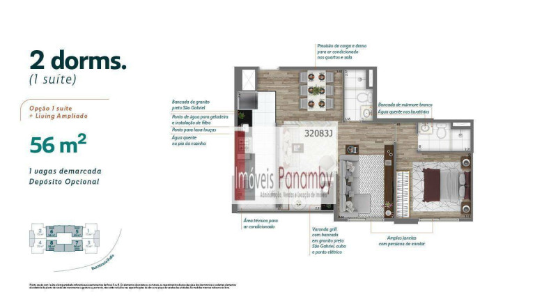 Imagem Apartamento com 2 Quartos à Venda, 56 m² em Vila Andrade - São Paulo