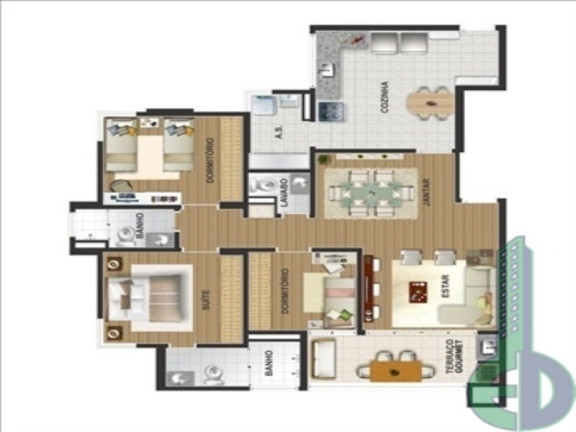 Imagem Imóvel com 3 Quartos à Venda, 96 m² em Vila Valparaíso - Santo André Imagem Imóvel com 3 Quartos à Venda, 96 m² em Vila Valparaíso - Santo André