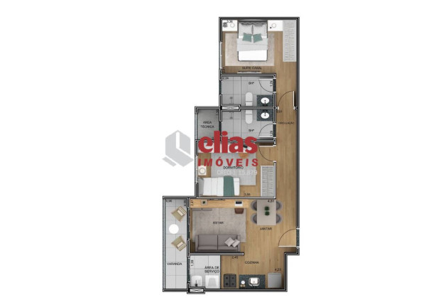 Imagem Apartamento com 2 Quartos à Venda, 60 m² em Vila Santo Antônio - Bauru