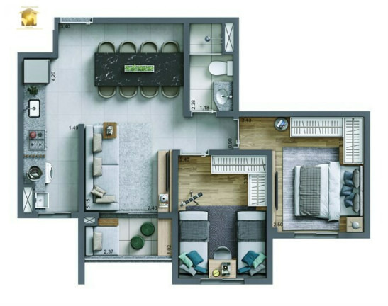 Imagem Apartamento com 2 Quartos à Venda, 50 m² em Rudge Ramos - São Bernardo Do Campo