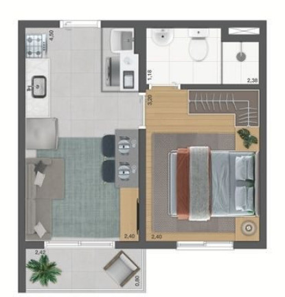 Imagem Apartamento com 1 Quarto à Venda, 27 m² em Campo Belo - São Paulo