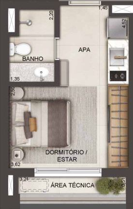 Imagem Imóvel com 1 Quarto à Venda, 22 m² em Brooklin Novo - São Paulo Imagem Imóvel com 1 Quarto à Venda, 22 m² em Brooklin Novo - São Paulo