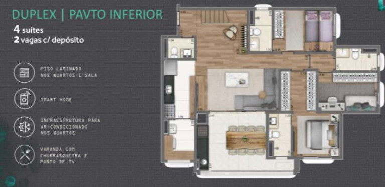 Imagem Apartamento com 4 Quartos à Venda, 202 m² em Vila Andrade - São Paulo Imagem Apartamento com 4 Quartos à Venda, 202 m² em Vila Andrade - São Paulo