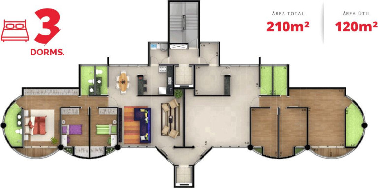 Imagem Apartamento com 3 Quartos à Venda, 135 m² em Campestre - Santo André
