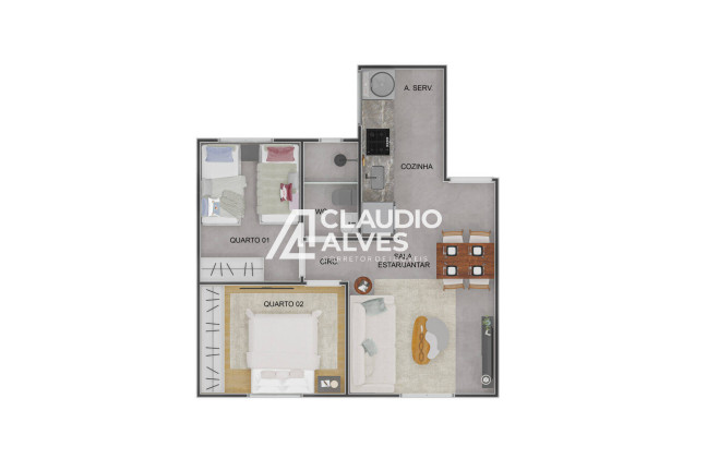 Imagem Apartamento com 2 Quartos à Venda, 41 m² em Sim - Feira De Santana Imagem Apartamento com 2 Quartos à Venda, 41 m² em Sim - Feira De Santana