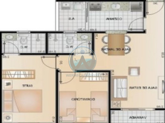 Imóvel com 2 Quartos à Venda, 58 m² em Mon??o - Taubat?