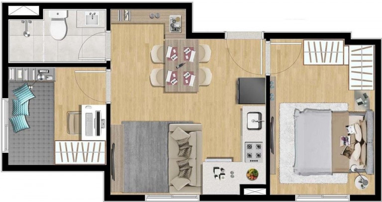 Imagem Imóvel com 1 Quarto à Venda, 24 m² em Liberdade - São Paulo