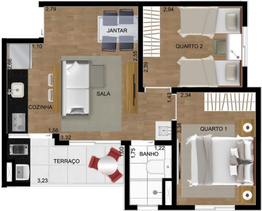 Imagem Apartamento com 2 Quartos à Venda, 34 m² em Vila Rosália - Guarulhos