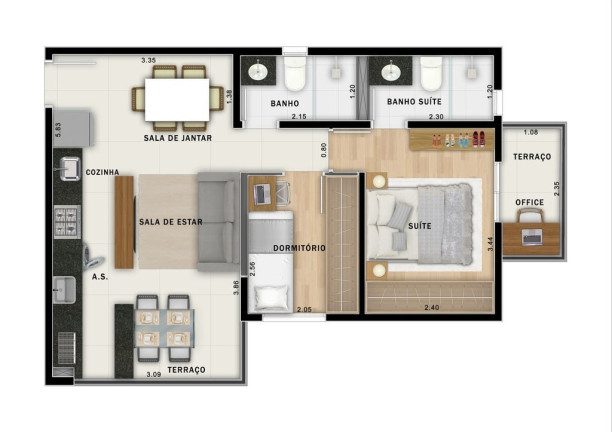 Imagem Imóvel com 2 Quartos à Venda, 50 m² em Jardim - Santo André Imagem Imóvel com 2 Quartos à Venda, 50 m² em Jardim - Santo André