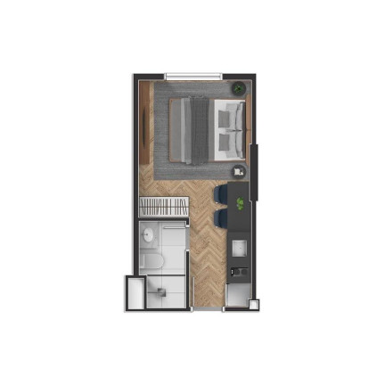 Imagem Imóvel com 1 Quarto à Venda, 28 m² em Centro - Curitiba