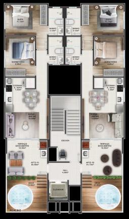 Imagem Apartamento com 3 Quartos à Venda, em Praia Grande - Governador Celso Ramos Imagem Apartamento com 3 Quartos à Venda, em Praia Grande - Governador Celso Ramos