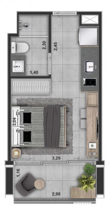 Imagem Imóvel com 1 Quarto à Venda, 24 m² em Jardim Anália Franco - São Paulo