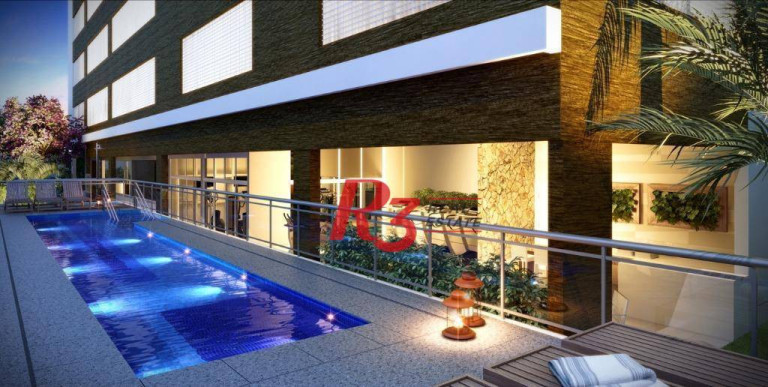 Imagem Apartamento com 1 Quarto para Alugar, 45 m² em Pompéia - Santos