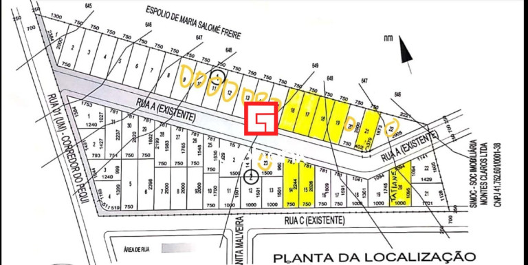 Terreno à Venda, 142 m² em Panorama Ii - Montes Claros