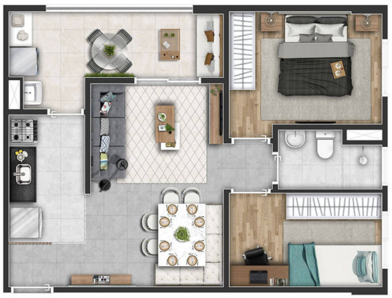Imagem Apartamento com 2 Quartos à Venda, 50 m² em Panambi - São Paulo