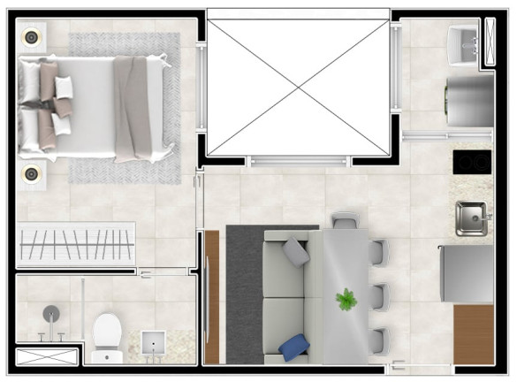 Imagem Apartamento com 1 Quarto à Venda, 26 m² em Vila Sônia - São Paulo Imagem Apartamento com 1 Quarto à Venda, 26 m² em Vila Sônia - São Paulo