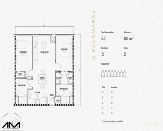 Imagem Flat com 2 Quartos à Venda, 61 m² em The Flats Orlando - Kissimee Imagem Flat com 2 Quartos à Venda, 61 m² em The Flats Orlando - Kissimee