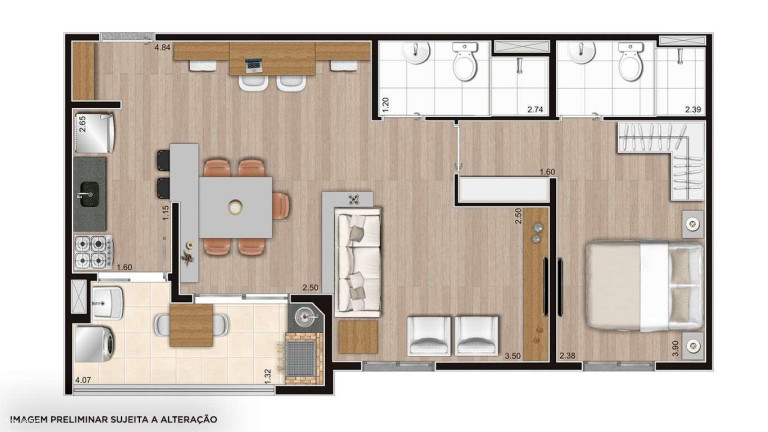 Imagem Apartamento com 1 Quarto à Venda, 50 m² em Umuarama - Mongaguá