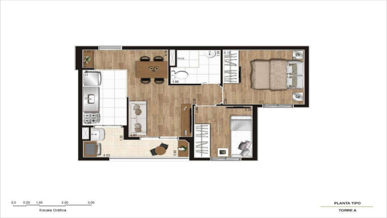 Imagem Apartamento com 2 Quartos à Venda, 44 m² em Vila Guaca - São Paulo