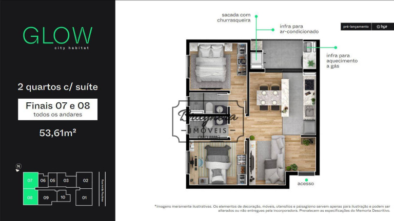 Imagem Apartamento com 2 Quartos à Venda, 53 m² em Novo Mundo - Curitiba Imagem Apartamento com 2 Quartos à Venda, 53 m² em Novo Mundo - Curitiba