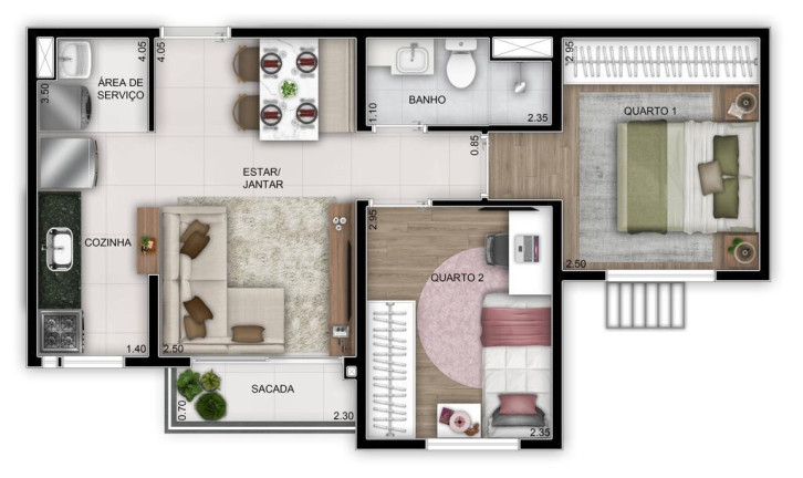 Imagem Apartamento com 2 Quartos à Venda, 43 m² em Residencial Eldorado - Goiânia Imagem Apartamento com 2 Quartos à Venda, 43 m² em Residencial Eldorado - Goiânia