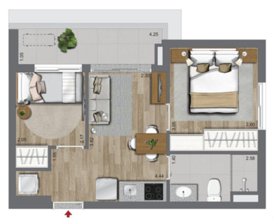 Imagem Apartamento com 2 Quartos à Venda, 45 m² em Campo Belo - São Paulo Imagem Apartamento com 2 Quartos à Venda, 45 m² em Campo Belo - São Paulo