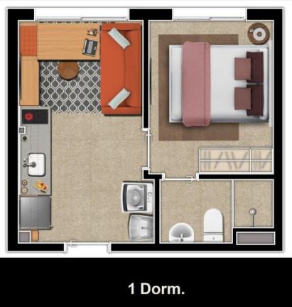 Imagem Apartamento com 1 Quarto à Venda, 24 m² em Liberdade - São Paulo