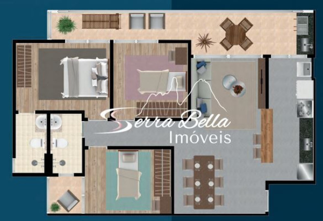 Imagem Apartamento com 3 Quartos à Venda, 81 m² em Centro - Petrópolis Imagem Apartamento com 3 Quartos à Venda, 81 m² em Centro - Petrópolis