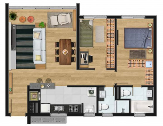 Imagem Apartamento com 1 Quarto à Venda, 53 m² em Nonoai - Porto Alegre