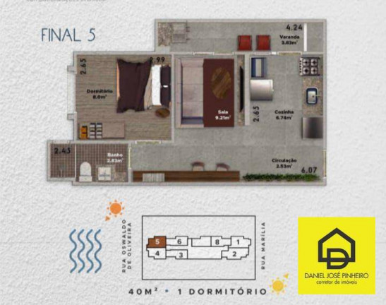 Imagem Apartamento com 1 Quarto à Venda, 37 m² em Boqueirão - Praia Grande Imagem Apartamento com 1 Quarto à Venda, 37 m² em Boqueirão - Praia Grande