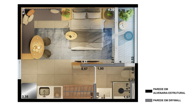 Imagem Apartamento com 1 Quarto à Venda, 39 m² em Santa Cecília - São Paulo