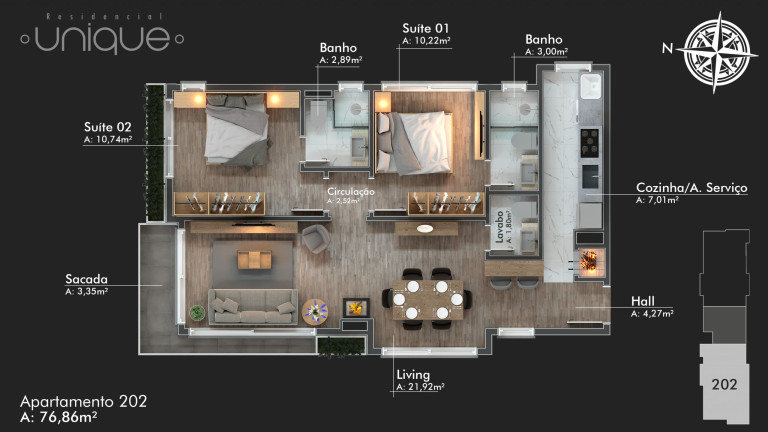 Imagem Apartamento com 2 Quartos à Venda, 74 m² em Floresta - Gramado Imagem Apartamento com 2 Quartos à Venda, 74 m² em Floresta - Gramado