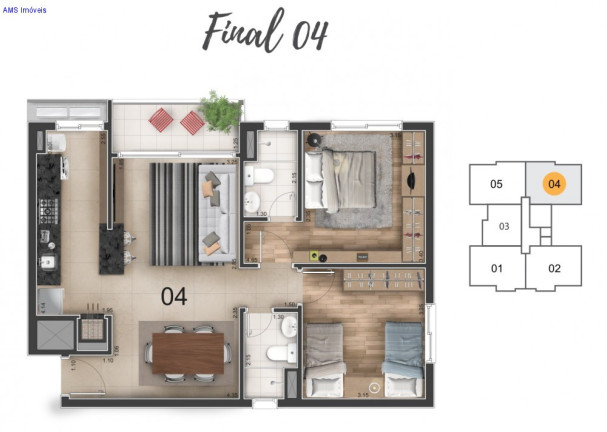Imagem Apartamento com 2 Quartos à Venda, 77 m² em Centro - Canoas