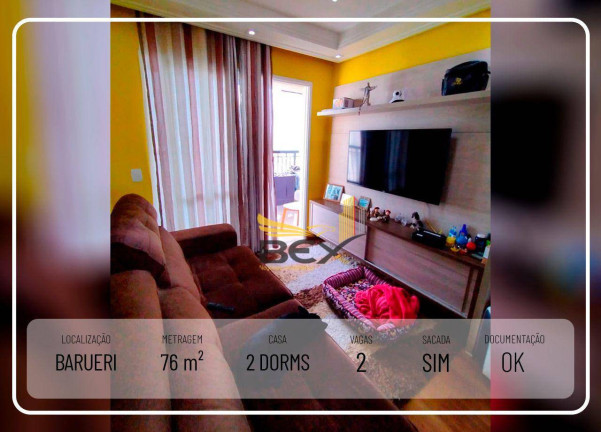 Apartamento com 2 Quartos à Venda, 76 m² em Jardim Tupanci - Barueri
