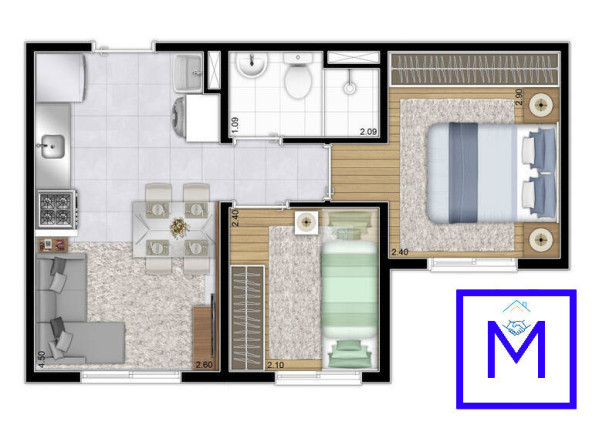 Imagem Apartamento com 2 Quartos à Venda, 32 m² em Itaquera - São Paulo